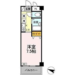 湘南abs 1Kの間取図画像