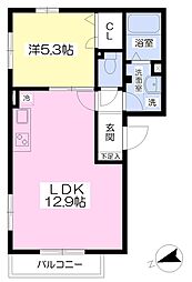 ライムラヒルズ湘南 1LDKの間取図画像