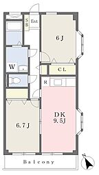 ル・ファール東海岸 2DKの間取図画像
