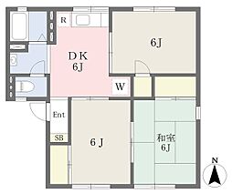 サニーコートK 3DKの間取図画像