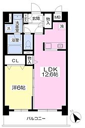 グラシューズ片瀬江ノ島 1LDKの間取図画像