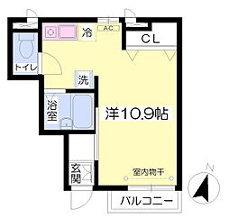ドリーミー湘南7 ワンルームの間取図画像