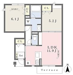 きよら 2LDKの間取図画像