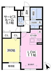 グレイスガーデン 1SLDKの間取図画像