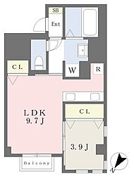 ラドデルリオ厚木246 1LDKの間取図画像