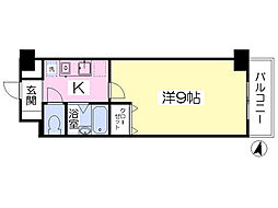 ヴィヴァン2000 1Kの間取図画像