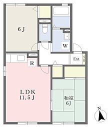 エルグラン 2LDKの間取図画像