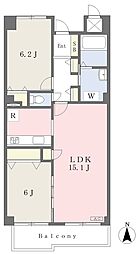 キャピタル21 2LDKの間取図画像