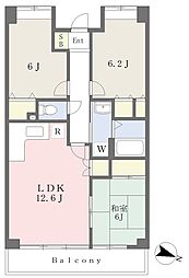 アバーロ 2SLDKの間取図画像