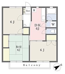 ハイツファミリエ 3DKの間取図画像