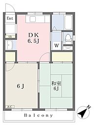 ハイム高橋 2DKの間取図画像