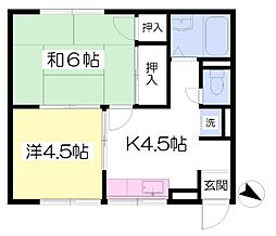ドエル桜台 2Kの間取図画像