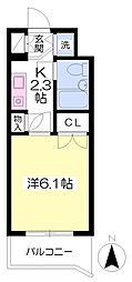 セントラルプラザさがみ野コート 1Kの間取図画像