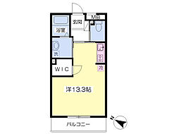 プラージュ横浜日吉 ワンルームの間取図画像