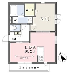 プリーマ日吉1 1LDKの間取図画像