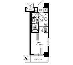 アドバンス相模原 1Kの間取図画像