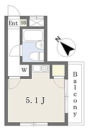 プチメゾンミカド1 ワンルームの間取図画像
