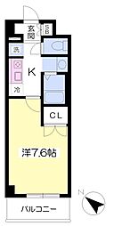 LEVANTE 1Kの間取図画像