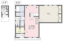 アヴァンセアンフィニ 1LDKの間取図画像