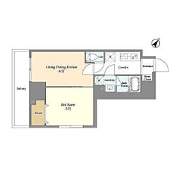 THEPALMSMACHIDA2 2Kの間取図画像