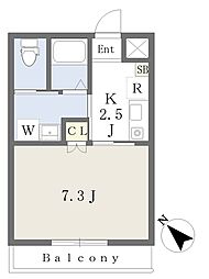 サイプレス 1Kの間取図画像