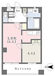 プレステージア相模大野 1LDKの間取図画像