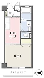 ヴィアンフォーレ鶴舞 1DKの間取図画像