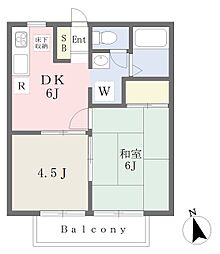 ロイヤルパレスI 2DKの間取図画像