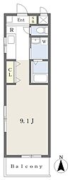 CAPANNACAVALLINO ワンルームの間取図画像