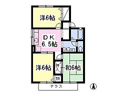 サンハイム 1階3DKの間取り