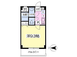 クロシェット 5階1Kの間取り