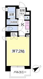 アゼリア新百合ヶ丘 1Kの間取図画像
