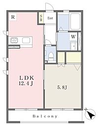 フェルマータ 1LDKの間取図画像