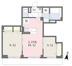 メゾン・ド・ソレイユ 2LDKの間取図画像
