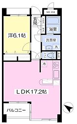 イリヴェール北鎌倉 1LDKの間取図画像