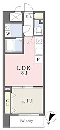 横浜市西区戸部本町マンション 1LDKの間取図画像