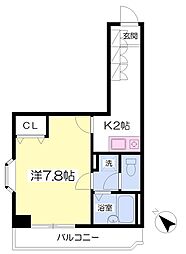 ウイルハイム新横浜 1Kの間取図画像