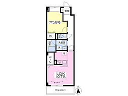 フェリシテ2 1LDKの間取図画像
