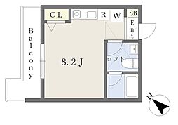 横浜市神奈川区斎藤分町アパート ワンルームの間取図画像
