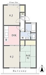 パークハウス2 3DKの間取図画像