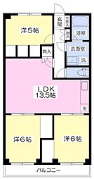 サンナップヒルズ関 3LDKの間取図画像