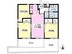 リラ常盤 3LDKの間取図画像