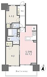 Brillia浦和仲町 2LDKの間取図画像