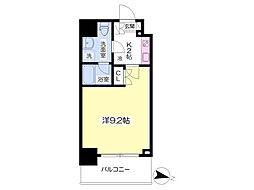 URBANITA岸町 1Kの間取図画像