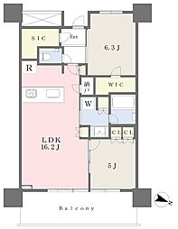 URAWA THE TOWER 2LDKの間取図画像