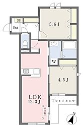 （仮）川口市戸塚6丁目新築計画 1階2LDKの間取り