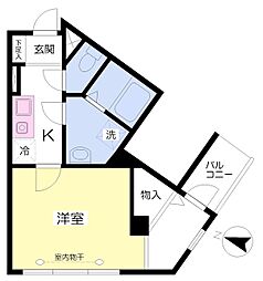 ラ・ストラーダ 1Kの間取図画像