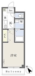 ライオンズハイツ7号棟 1Kの間取図画像