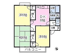 アネックス 3DKの間取図画像