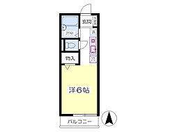 パークシティ ワンルームの間取図画像